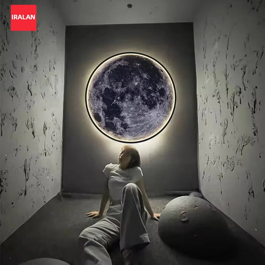 Lampada da Parete Decorativa per Interni, Illuminazione a Forma di Superficie Lunare per Corridoio, Ingresso, Comodino, Soggiorno