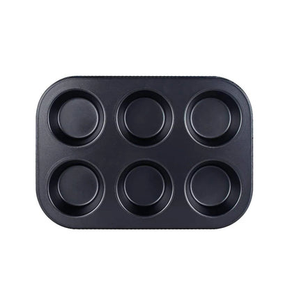 6/12 tazze Quadrato Cupcake Pan Vassoio per muffin Stampo per cupcake Muffin Pan Teglia in acciaio al carbonio Teglia antiaderente Bakeware per forno da cucina