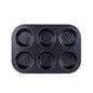 6/12 tazze Quadrato Cupcake Pan Vassoio per muffin Stampo per cupcake Muffin Pan Teglia in acciaio al carbonio Teglia antiaderente Bakeware per forno da cucina