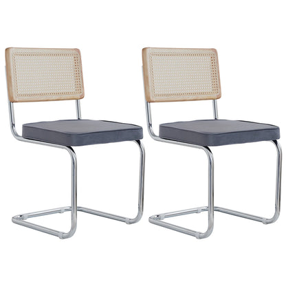 EGOONM Set di 2/4 sedie da pranzo retrò sedia in rattan di plastica casa camera da letto scrivania schienale sgabello arco computer ufficio sedile imbottito