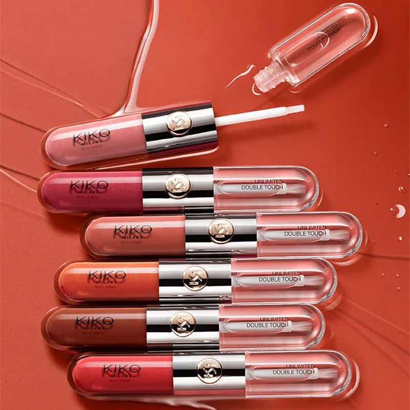 Kiko Milano Edizione Limitata Rossetto a Doppia Punta, Rossetto con Specchio Trasparente, Non Sbiadisce, Non Si Attacca alla Tazza, Lucidalabbra, Trucco