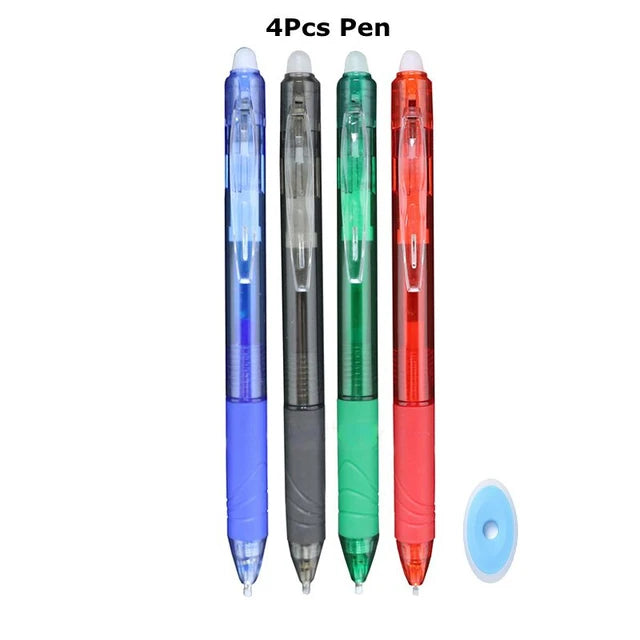 0.7mm Penna Cancellabile Magica Presse Penna Gel Set 8 Colori Cancellabile Asta di Ricarica Inchiostro Gel Cancelleria Penne Retrattili Maniglia Lavabile Asta