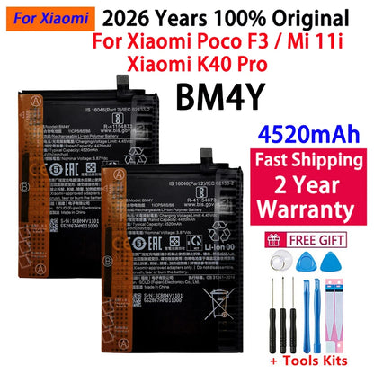 Batteria BM58 originale al 100% per Xiaomi Mi 8 9 10 11 11i 11T Ultra SE Lite Mi A3 CC9 CC9e Poco F3 Redmi K40 Pro Mix 4 batterie 5G