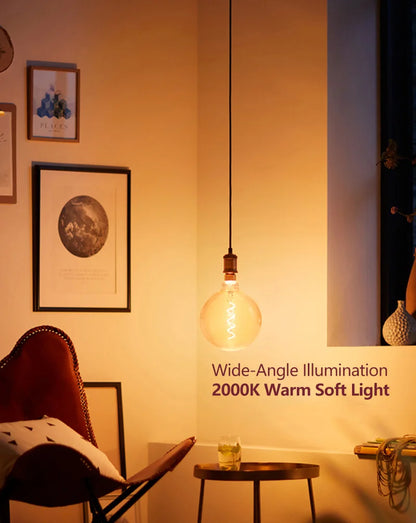 Philips LED G93 Lampadina decorativa a sfera grande a filamento classico 5,5 W = 25 W) E27 220-240 V Lampada 2000 K Luce calda dimmerabile LED oro ambra