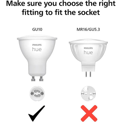 Faretto LED intelligente Philips Hue GU10 4,2 W 220-240 V 400 LM Bianco e colore Ambiance Funziona con Alexa Google Home Bluetooth, 1x