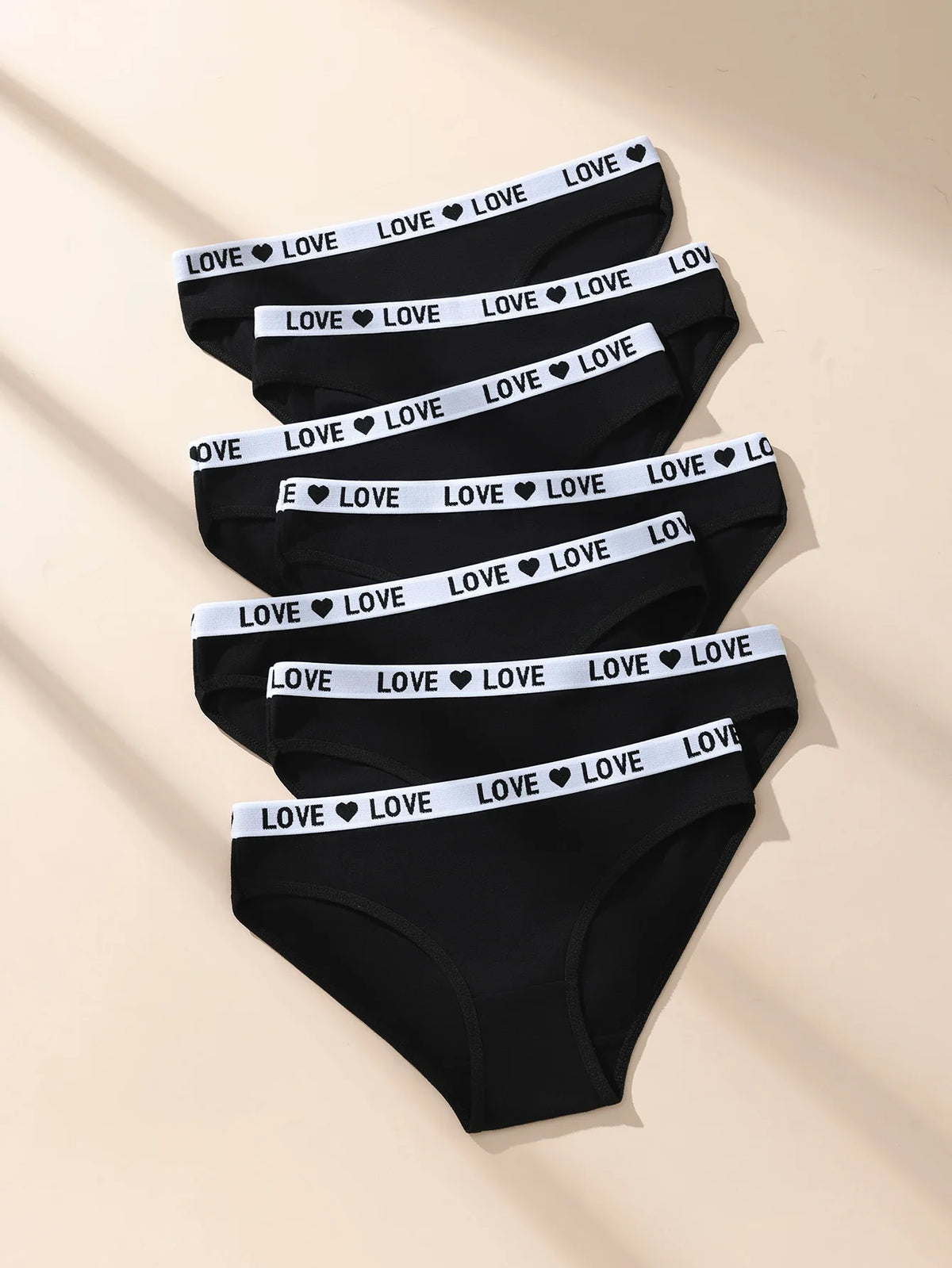 7 Pz/set Mutandine di Cotone da Donna Sexy Mutande a Righe Morbide Lettera Carina Slip per Ragazze Femminile Traspirante Stretch Lingerie XS-XL
