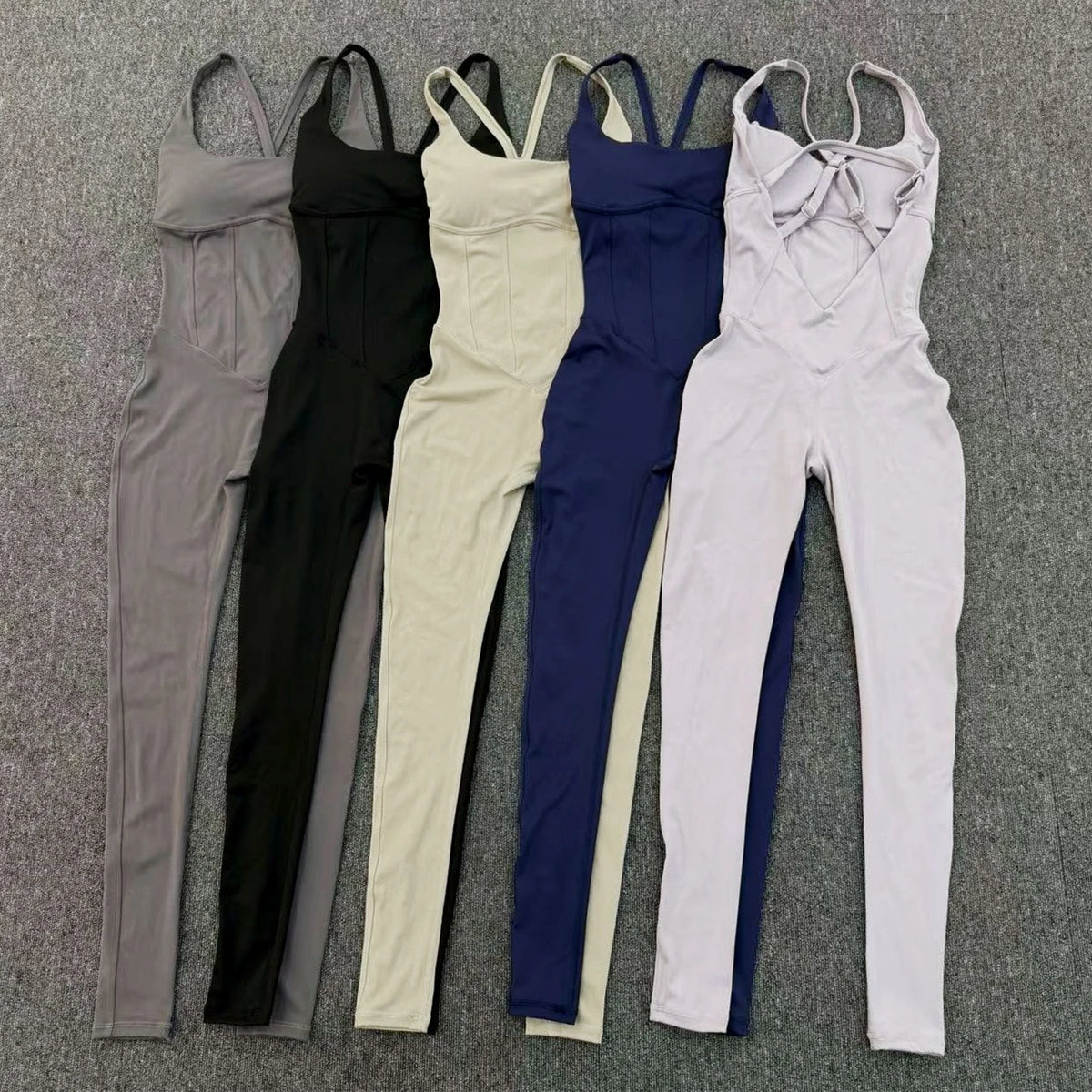 Regolabile Indietro Fitnes Donna Body Corsetto Yoga Set Push Up Palestra Tuta intera Tuta da allenamento Abbigliamento attivo femminile XP274