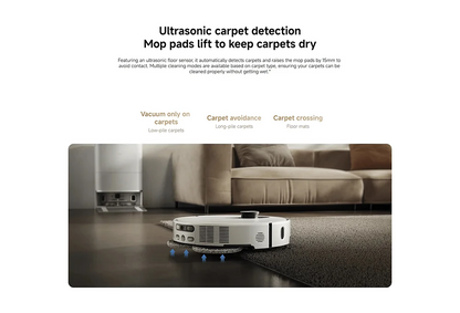 Robot aspirapolvere Xiaomi 5, versione globale per l'Europa (aggiornamento X20+), con funzione di lavaggio intelligente, sistema di navigazione laser LDS, capacità di aspirare il 99% dei capelli, raccolta automatica dei rifi