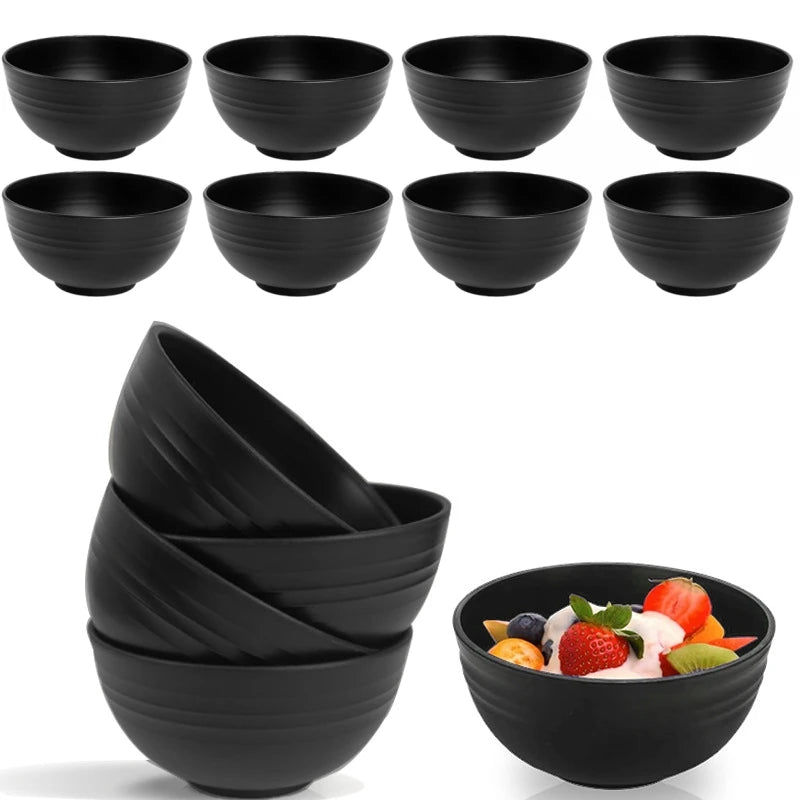 Set di ciotole in plastica da 12/6 pezzi da 26 once, per la cucina di casa, ristorante, caffetteria, sicuro per microonde, insalata, zuppa di riso, ramen, snack, ciotola
