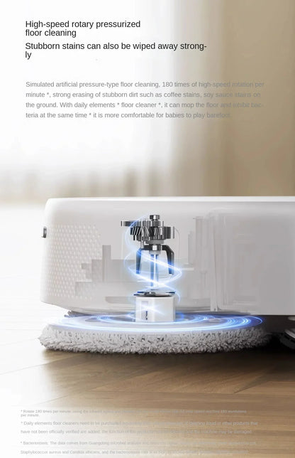 Nuovo robot aspirapolvere Xiaomi Mijia M30 Pro, potente e multifunzione, con funzione di taglio dei capelli integrata e sistema anti-groviglio.
