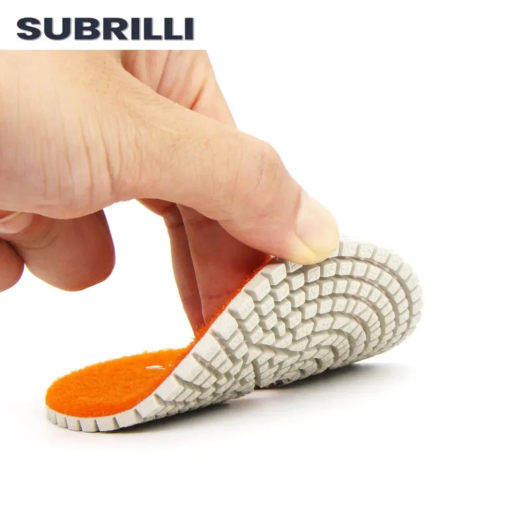 Set di 3 Dischi Flessibili Diamantati da 4 Pollici per Lucidatura in 3 Fasi, per Granito, Marmo, Pietra e Calcestruzzo, Set di Utensili Abrasivi da 100mm