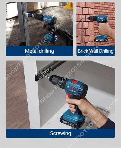 BOSCH GSB 185-LI Trapano avvitatore a percussione senza fili Brushless 18V, Avvitatore elettrico multifunzione, Utensili elettrici GSB185-LI