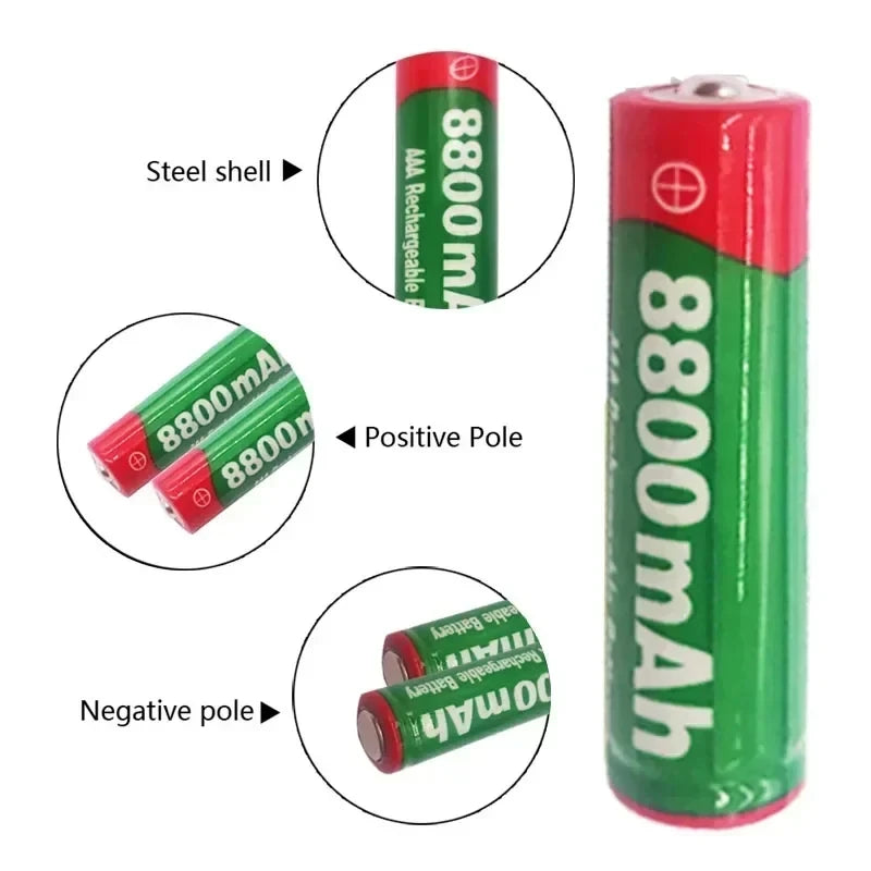 NUOVA batteria ricaricabile da 8800 mAh Batteria di alcalinità AAA Batteria AAA da 1,5 V per orologi Mouse Computer Giocattoli così via