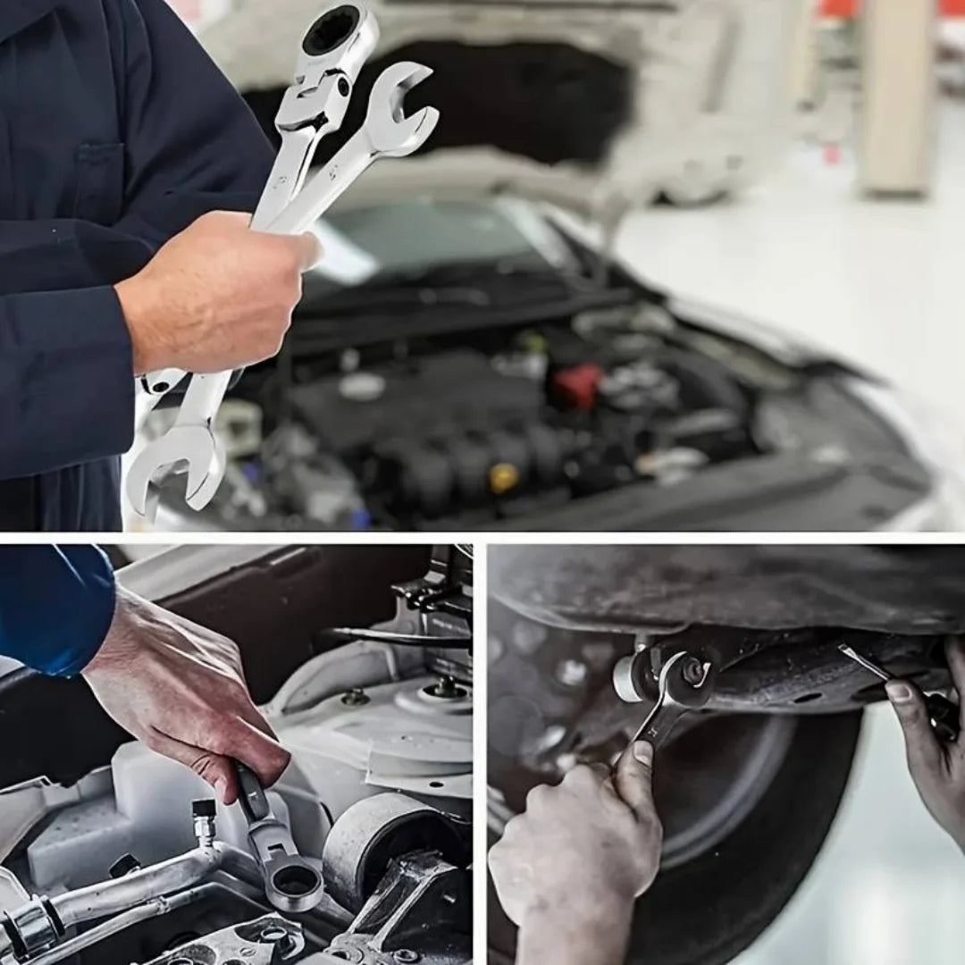 Set di 12 Chiavi Combinate Antiruggine e Chiavi Esagonali per Riparazioni Auto e Domestiche - Regalo Perfetto per Papà e Marito