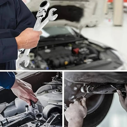 Set di 12 Chiavi Combinate Antiruggine e Chiavi Esagonali per Riparazioni Auto e Domestiche - Regalo Perfetto per Papà e Marito