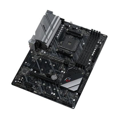 Scheda madre ASRock X570 Phantom Gaming 4, compatibile con CPU AMD 5800X3D, 5700X3D, 5600G, 4 slot DDR4 a 4666 MHz, PCIe 4.0, M.2 NVME, formato ATX, socket AM4.