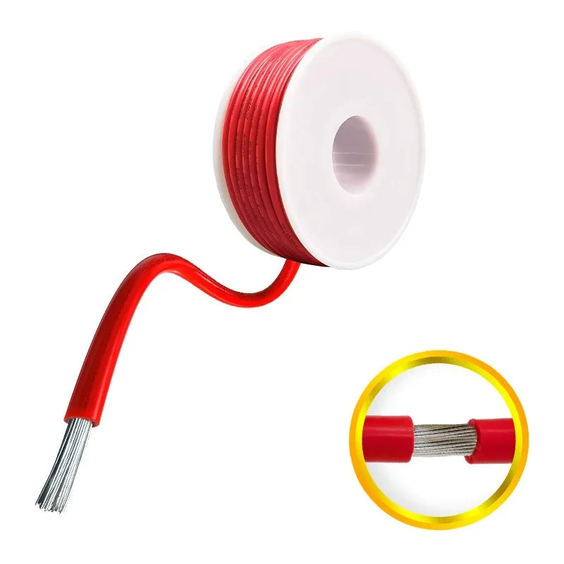 Cavo flessibile in silicone 30/28/26/24/22/20/18/16 AWG, cavo a trefoli, fili elettrici in rame stagnato
