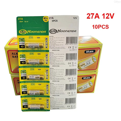 Batteria Alcalina 12V 27A L828 G27A MN27 MS27 GP27A A27 V27GA A27BP K27A VR27 per Campanelli, Allarmi, Telecomandi, Mouse