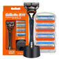 Set Rasoio Gillette Fusion 5 con 5 Lame Ultra-Sottili, Striscia Lubrificante e Rifinitore Posteriore, Disponibile in Diverse Specifiche