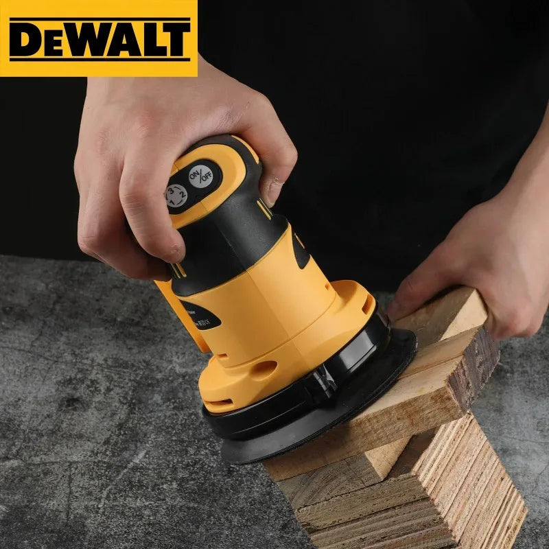 Levigatrice orbitale DEWALT per impieghi gravosi, velocità variabile e sistema di raccolta polvere, strumento ideale per officine e cantieri per la lucidatura del legno