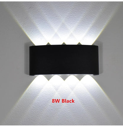 Lampada da parete a LED IP65 AC86-265V/DC12V-24V Illuminazione da giardino impermeabile per esterni Lampada da parete per scale per camera da letto interna in alluminio