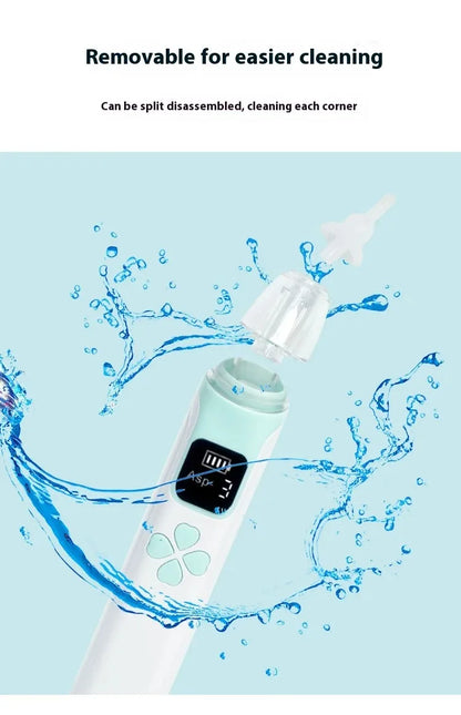 Aspiratore Nasale Elettrico per Bambini in Silicone con Aspirazione Regolabile, Sicuro, Pratico e Silenzioso