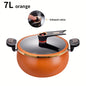 1 pentola a pressione Fat Daddy, capacità di 7 litri, 26 cm, adatta all’uso domestico, pentola multifunzionale antiaderente per stufati e zuppe, compatibile con piani cottura a induzione e fornelli a gas.