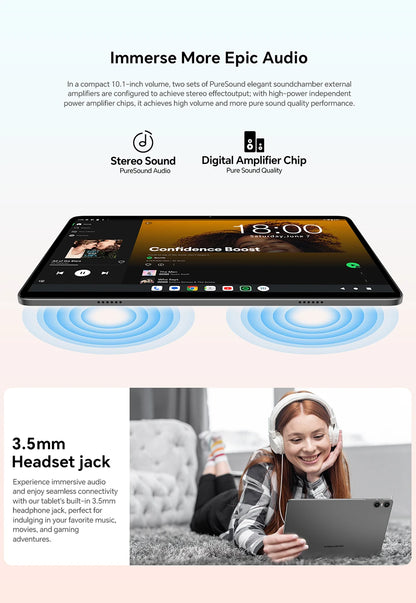 Custodia per Teclast P30T, tablet Android 16, 10,1", 16 GB (3 GB + 13 GB) di RAM, 128 GB di ROM, processore a 8 core, tastiera, custodia, mouse, penna, cuffie, supporto.