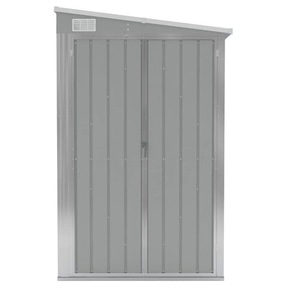 Casetta da giardino verde 126x97,5x177cm in acciaio zincato, ripostiglio esterno per attrezzi da giardinaggio