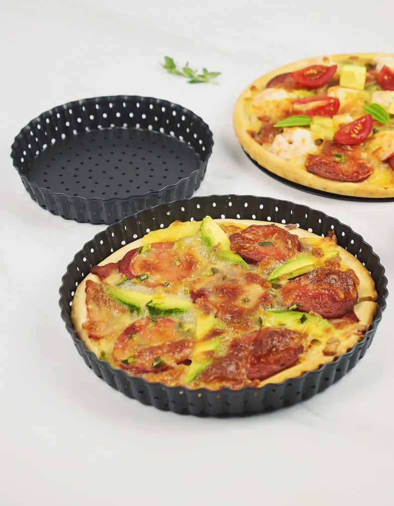 5/8/9 pollici Tortiera Perforata PIZZA Pan Antiaderente Torta Alla Frutta Stampi Per Torte Teglia Fondo Teglia Da Forno Bakeware Strumenti