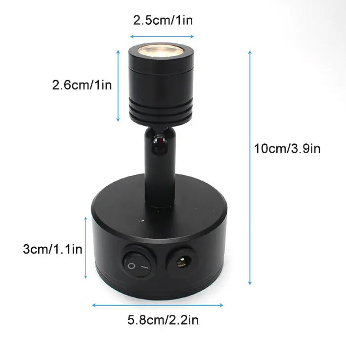Lampada LED Ricaricabile USB da 3W con Ventosa, Luce d'Accento LED 4000K, Luce Focalizzata per Esposizione, Quadri, Armadi