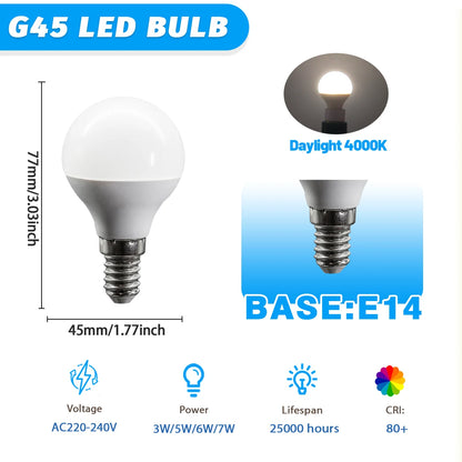 Confezione da 1-12 Lampadine LED E14 E27 B22 di Alta Qualità, AC 220V 240V 3W-7W 80lm/w, Mini Lampadina Senza Sfarfallio 3000K 4000K 6000K