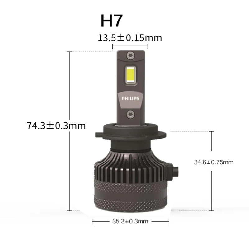 Philips LED 15000lm Ultinon Rally 3590 H4 H7 H8 H11 HB3 HB4 H19 HIR2 H1 Faro per auto 6500K Bianco Potenza massima 180W 12V 4200K U359N