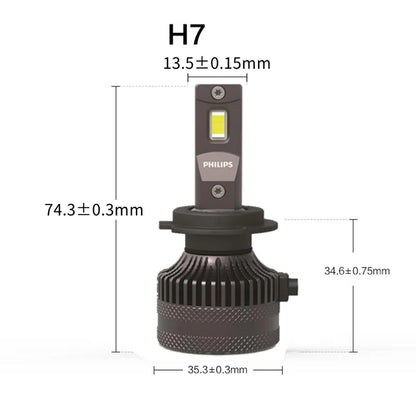 Philips LED 15000lm Ultinon Rally 3590 H4 H7 H8 H11 HB3 HB4 H19 HIR2 H1 Faro per auto 6500K Bianco Potenza massima 180W 12V 4200K U359N