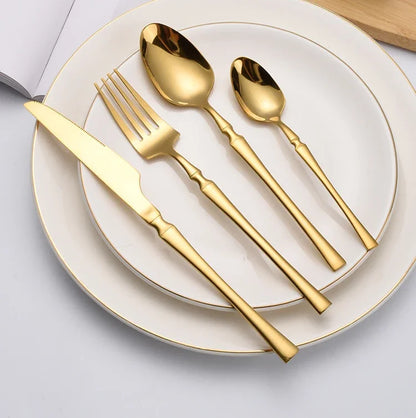 Set di posate in acciaio inossidabile da 30/40/60 pezzi, coltello, forchetta, cucchiaio da caffè, stoviglie, lavabili in lavastoviglie
