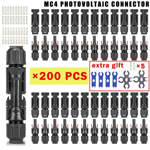 600/400/200/100/40/20/10 pezzi Kit connettori solari fotovoltaici 1000V 30A Connettori Solor da pannello per cavo fotovoltaico/MC 2,5/4/6mm2