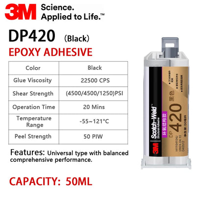 Colla adesiva epossidica originale 3M DP420 50ml Adesivo strutturale a due componenti Scotch-Weld DP420NS