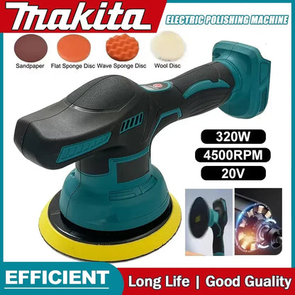 Lucidatrice per Auto Senza Fili Makita, Macchina Lucidatrice Elettrica a 8 Velocità per Riparazione e Lucidatura, 18V-20V