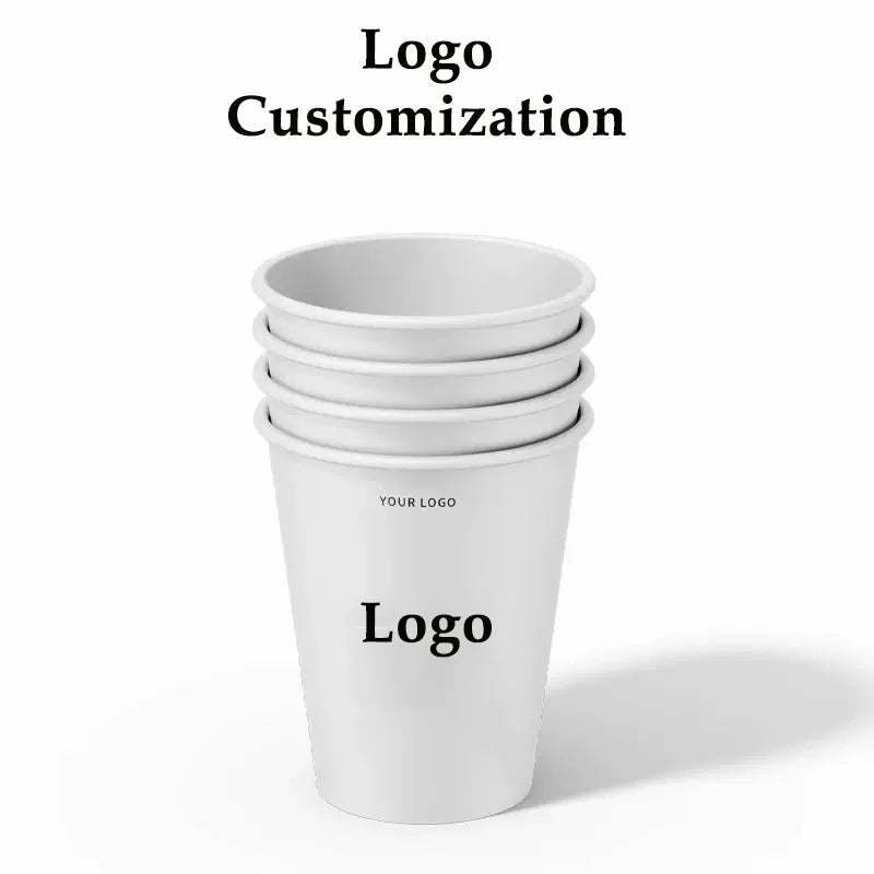200 bicchieri di carta usa e getta da 250 ml con coperchi, con tazze da caffè personalizzabili con logo personalizzato per eventi e feste