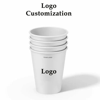 200 bicchieri di carta usa e getta da 250 ml con coperchi, con tazze da caffè personalizzabili con logo personalizzato per eventi e feste