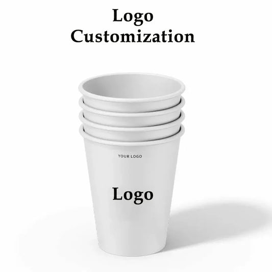 200 bicchieri di carta usa e getta da 250 ml con coperchi, con tazze da caffè personalizzabili con logo personalizzato per eventi e feste