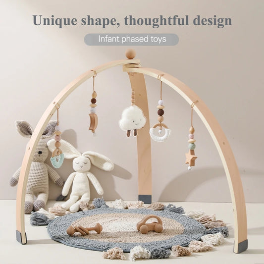 A Baby Play Gym Set Cartoon Cloud sonaglio ciondolo Baby Room culla passeggino giocattoli decorativi morbido cotone giocattoli sensoriali per bambini regalo per bambini