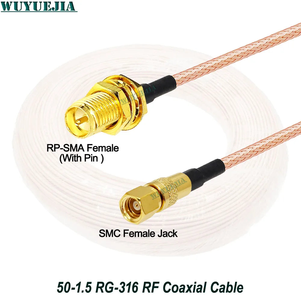 Linea di collegamento SMA a SMC Interfaccia RF SMC Spina maschio SMA a prolunga jack femmina SMC Cavo coassiale adattatore RF 50-1,5 RG-316