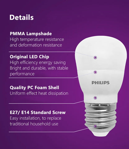 Philips LED E14 Edison Vite P45 Lampadina da golf 3,5W (= 32W incandescenza) MyCare 3000K 6500K Bianco 220V-240V Piccola lampada da interno a LED
