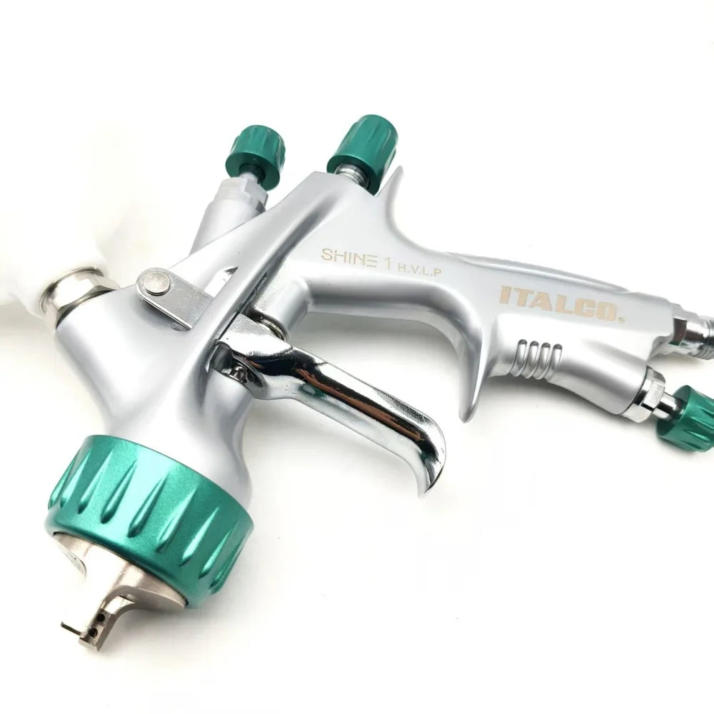 Pistola a spruzzo per vernice originale HVLP SHINE 1 Vernice a base d'acqua 1,3 mm ITALCO Pistole per vernice spray di alta qualità per aerografo per automobili
