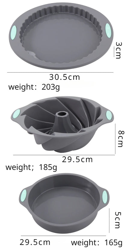 Stampo per muffin in silicone per pane, resistente al calore, teglia da forno, antiaderente, set di teglie per torte, stampo per torta 3D, strumento per pasticceria