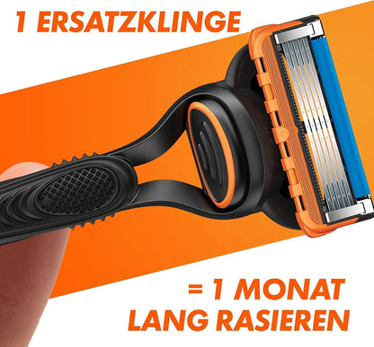 Rasoio di Sicurezza Manuale Gillette Fusion 5 per Uomo con Lame di Ricambio a 5 Strati