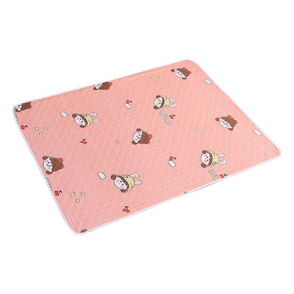 Tappetino per Cambio Pannolini 80x120cm a 4 Strati con Motivo Dinosauro e Cuore, Impermeabile e Lavabile, per Protezione Notturna e Mestruale, Cura del Bambino