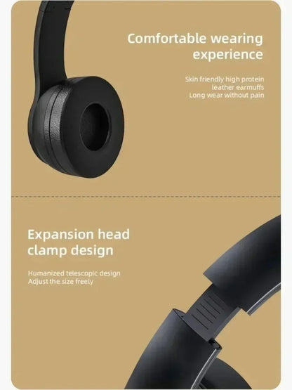 Cuffie Bluetooth 5.0 Pieghevoli Senza Fili, Auricolari Portatili HiFi Over-Ear per Sport, Viaggi, Uso Quotidiano, Giochi e Musica
