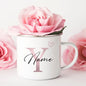 Tazza personalizzata Iniziale a cuore con nome Tazza da caffè Tè personalizzato Tazze di cioccolata calda Sposa Damigella d'onore Regali per la festa della mamma per lei